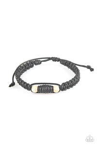 Paparazzi Accessories-Tiki Traveler - Black Urban Bracelet - jewelrybybretta