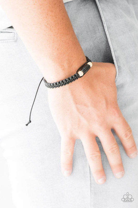 Paparazzi Accessories-Tiki Traveler - Black Urban Bracelet - jewelrybybretta