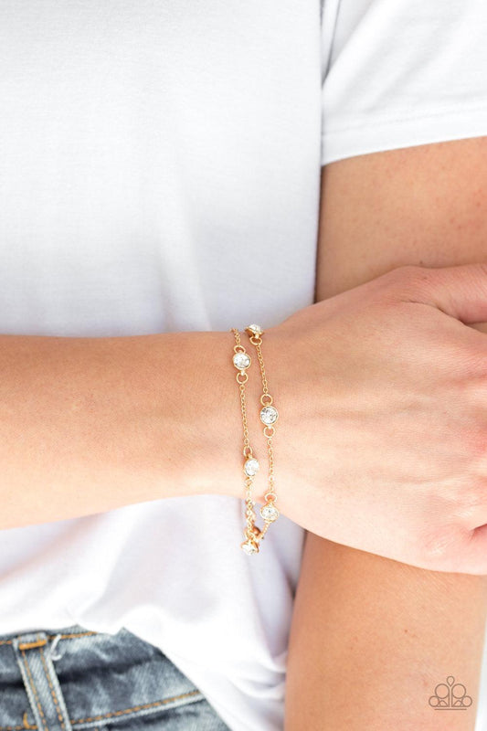 Paparazzi Accessories-Spotlight Starlight - Gold Bracelet
