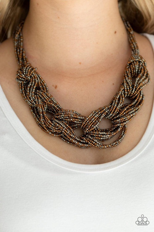City Catwalk Copper Necklace -Jewelry by Bretta