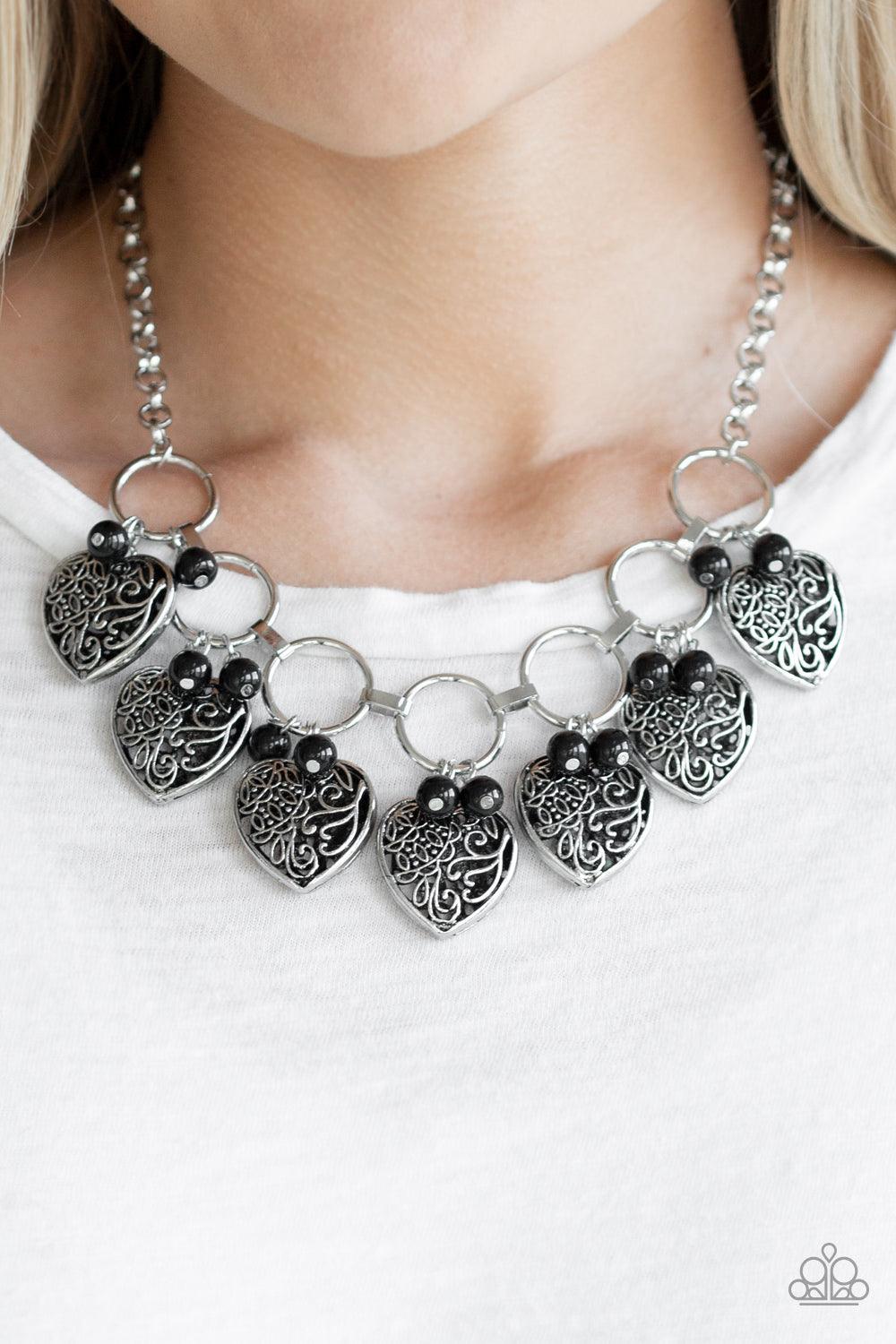 Very Valentine Black Necklace - Jewelry by Bretta