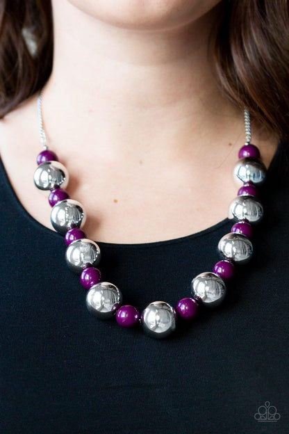 Paparazzi Accessories-Top Pop - Purple Necklace