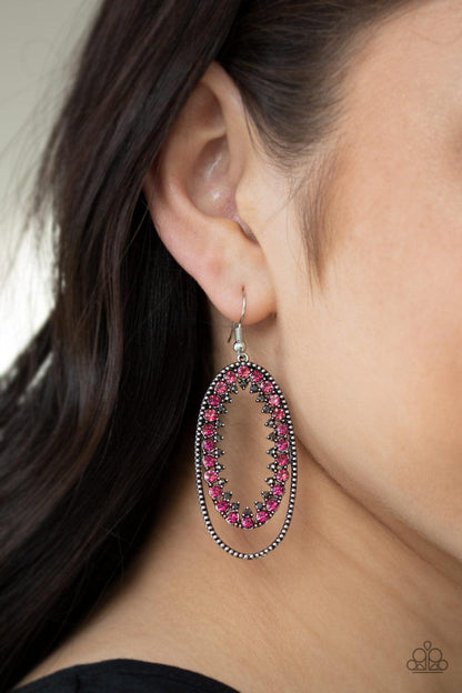 Paparazzi Accessories-Marry Into Money - Pink Earrings