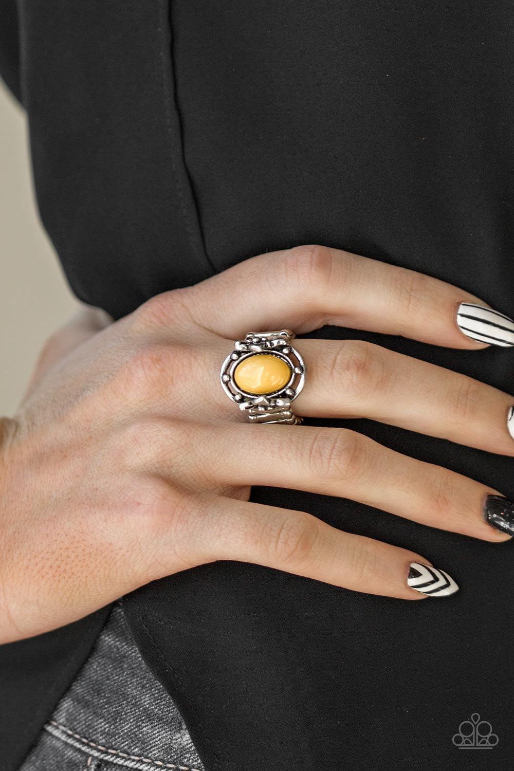 Paparazzi Accessories-Color Me Confident - Yellow Ring