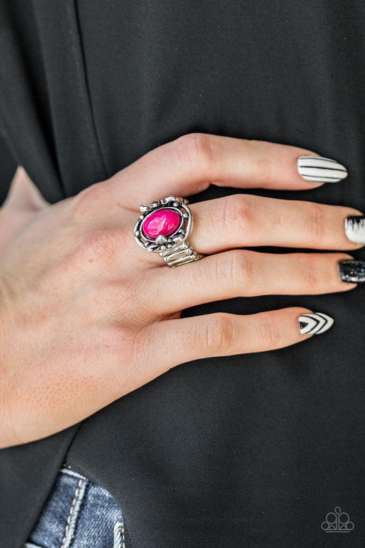 Paparazzi Accessories-Color Me Confident - Pink Ring