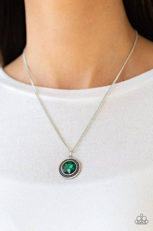 Paparazzi Accessories-Mega Money - Green Necklace