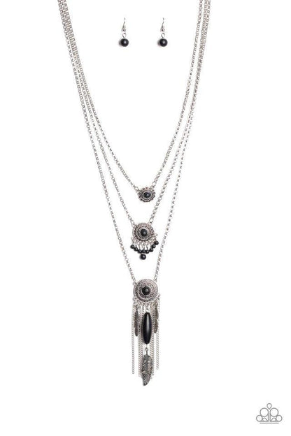 Paparazzi Accessories - Desert Daydream - Black Necklace 