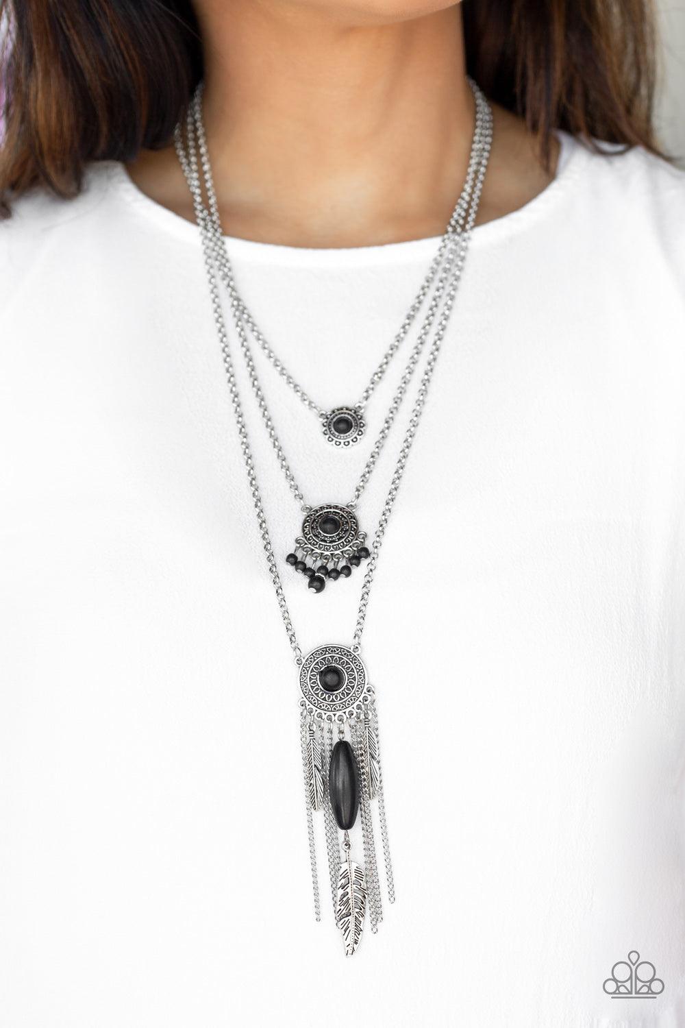 Paparazzi Accessories - Desert Daydream - Black Necklace 