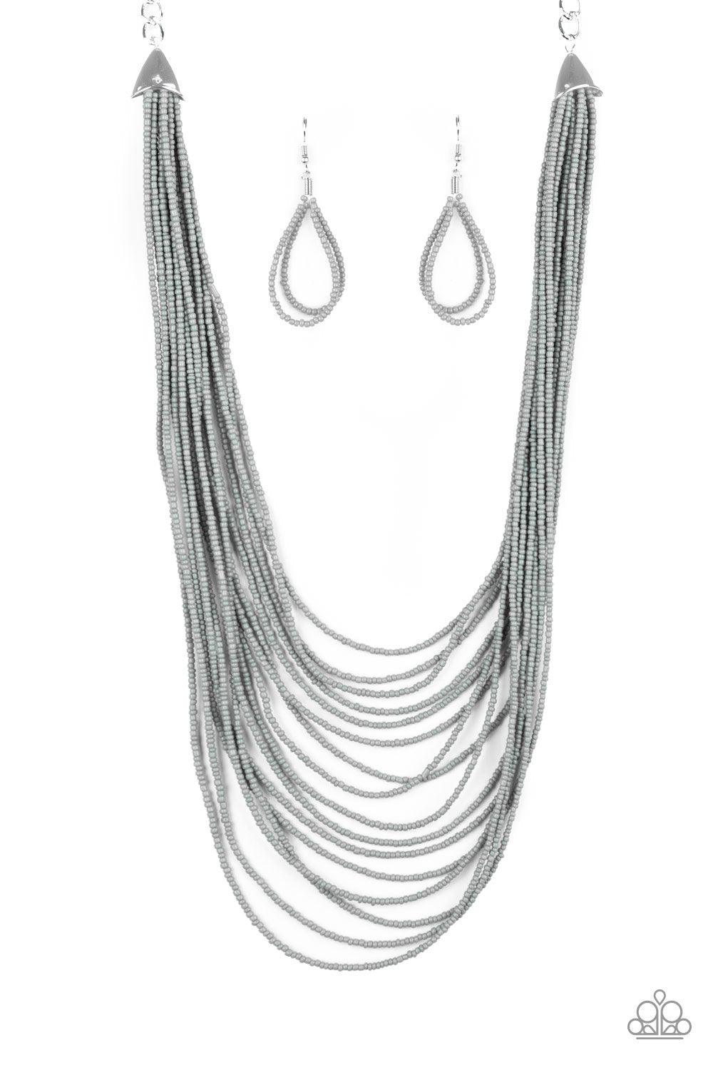 Paparazzi Accessories-Peacefully Pacific - Silver Necklace
