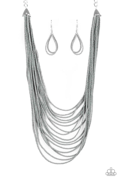Paparazzi Accessories-Peacefully Pacific - Silver Necklace