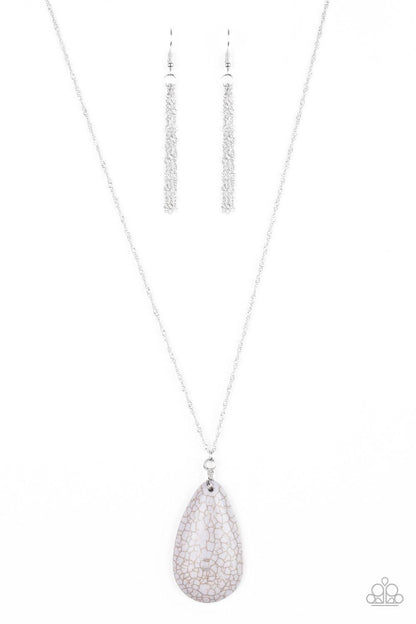 Paparazzi Accessories-Stone River - Silver Necklace - jewelrybybretta