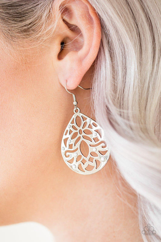 Paparazzi Accessories-Casually Coachella - White Earrings