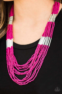 Paparazzi Accessories-Let It BEAD - Pink Necklace