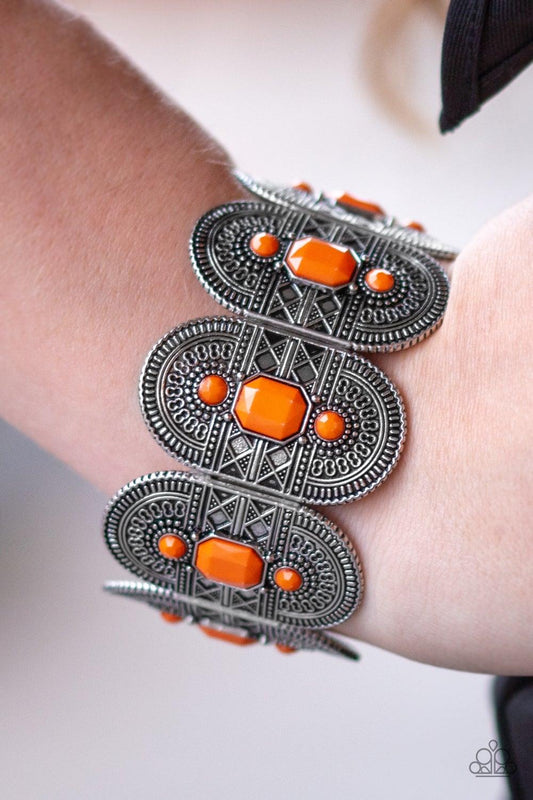 Paparazzi Accessories-Turn Up The TROPICAL Heat - Orange Bracelet