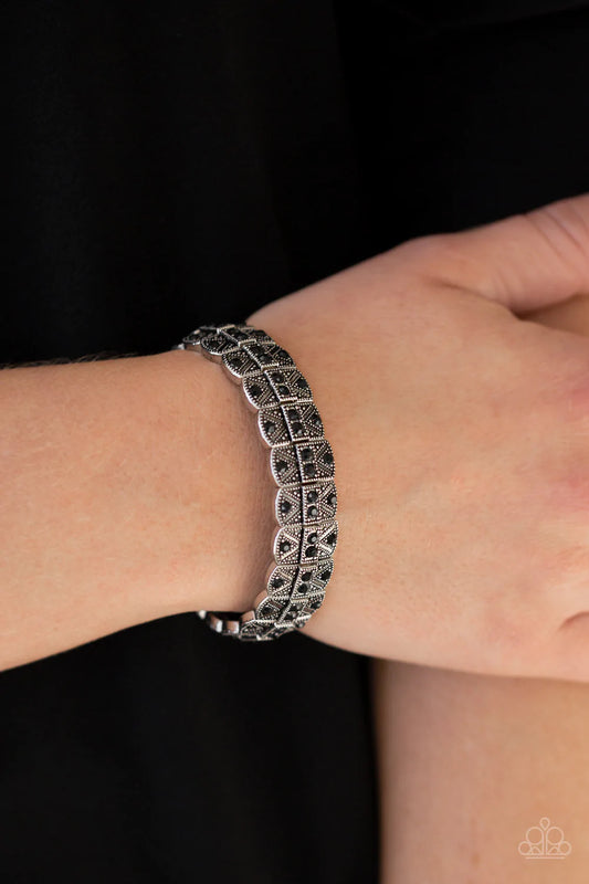 Modern Magnificence Black Bracelet - Jewelry by Bretta