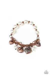 Paparazzi Accessories-More Amour - Copper Bracelet