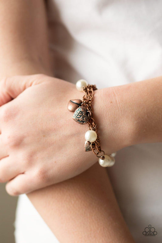 Paparazzi Accessories-More Amour - Copper Bracelet