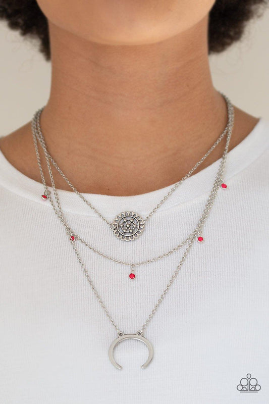 Lunar Lotus Pink Necklace - Jewelry by Bretta