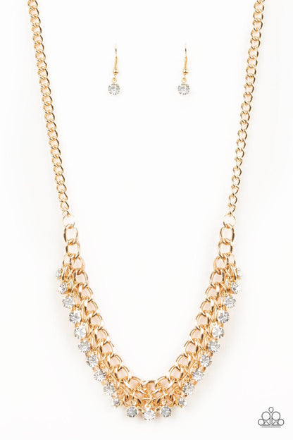 Paparazzi Accessories-Glow and Grind - Gold Necklace