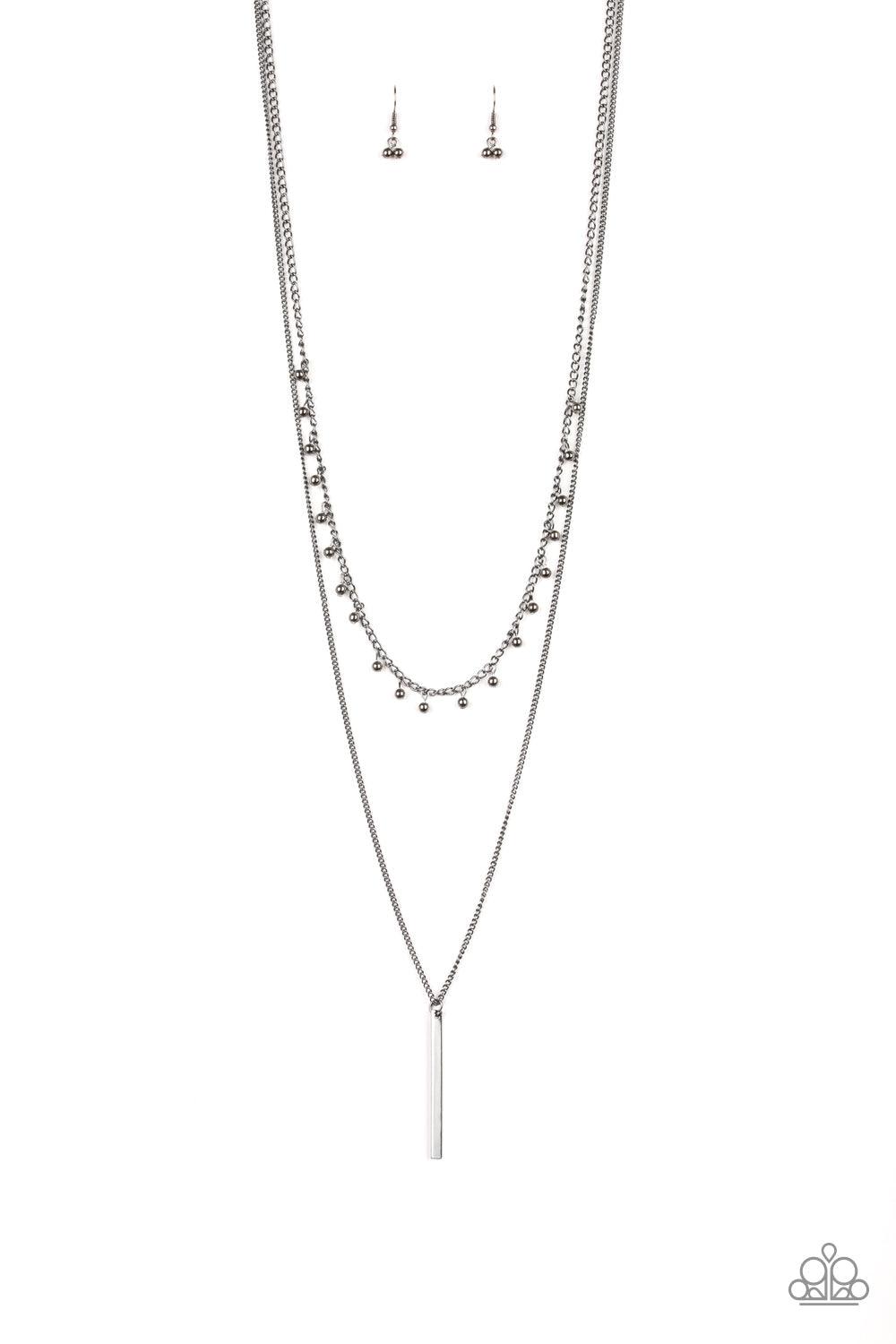 Paparazzi Accessories-Keep Your Eye On The Pendulum - Black Necklace