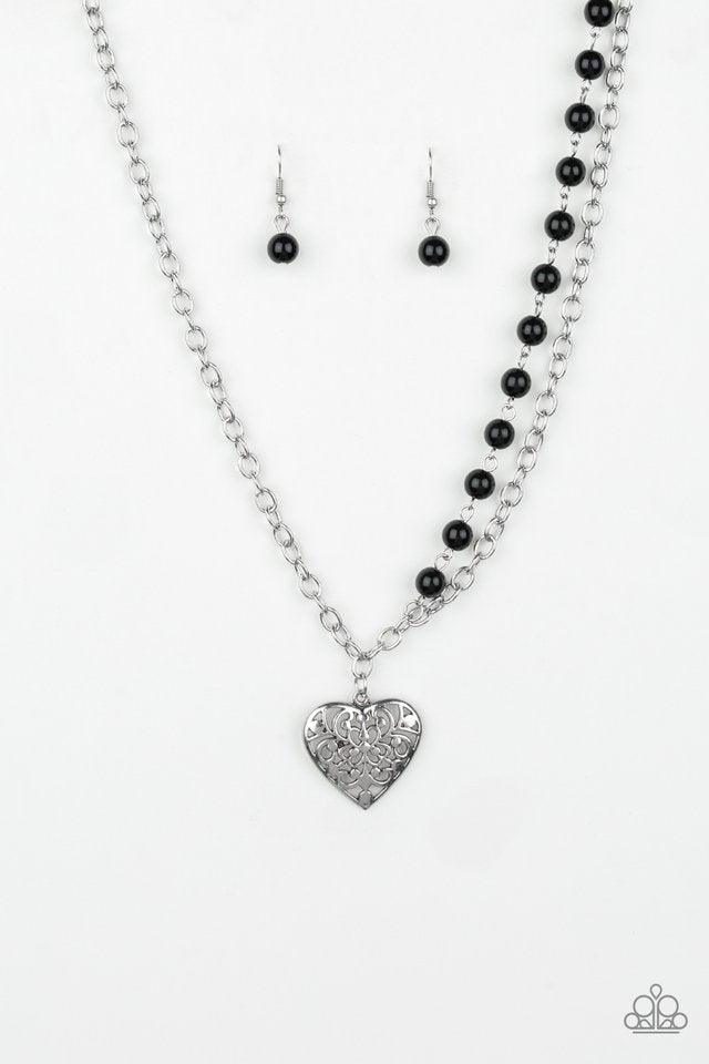 Paparazzi Accessories - Forever In My Heart - Black Necklace 