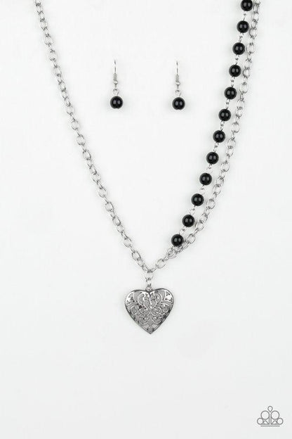 Paparazzi Accessories - Forever In My Heart - Black Necklace 
