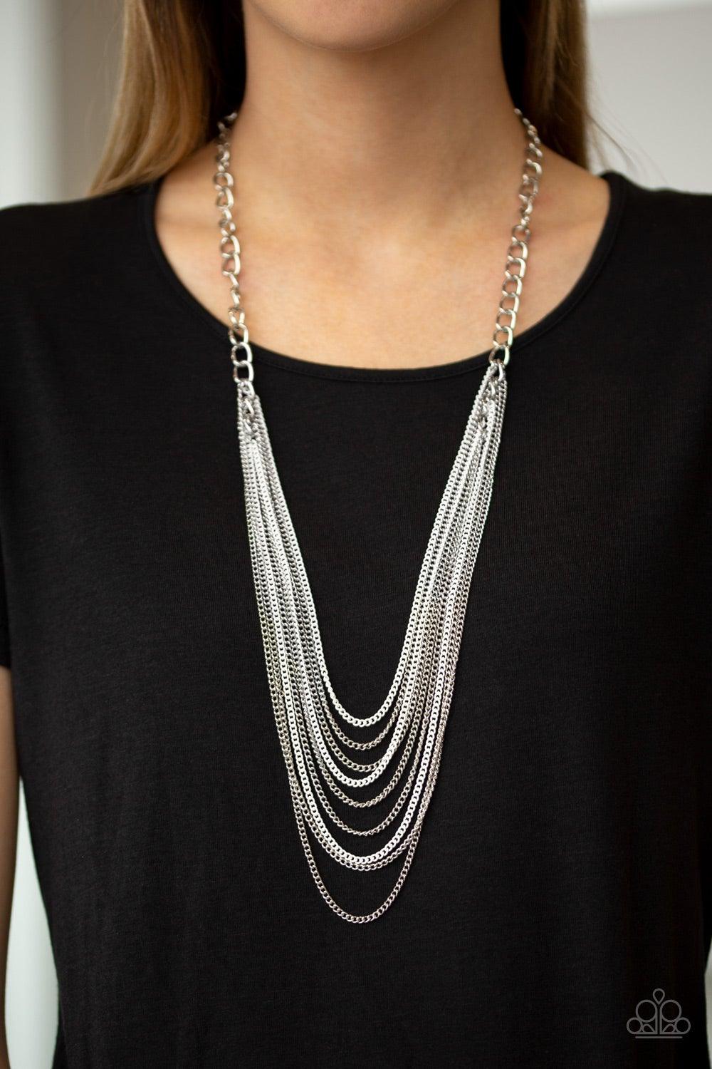 Paparazzi Accessories-Rebel Rainbow - White Necklace