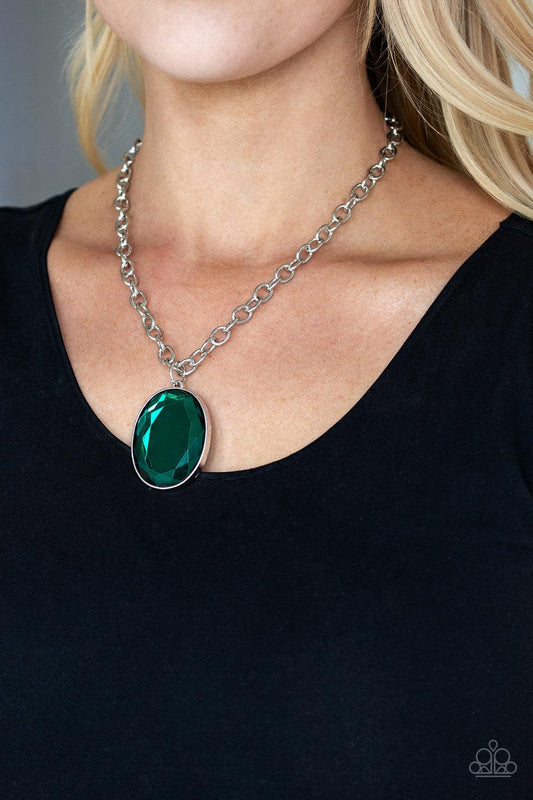 Paparazzi Accessories-Light As HEIR - Green Necklace