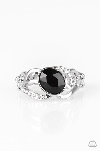 Paparazzi Accessories-Couldnt Care FLAWLESS - Black Ring