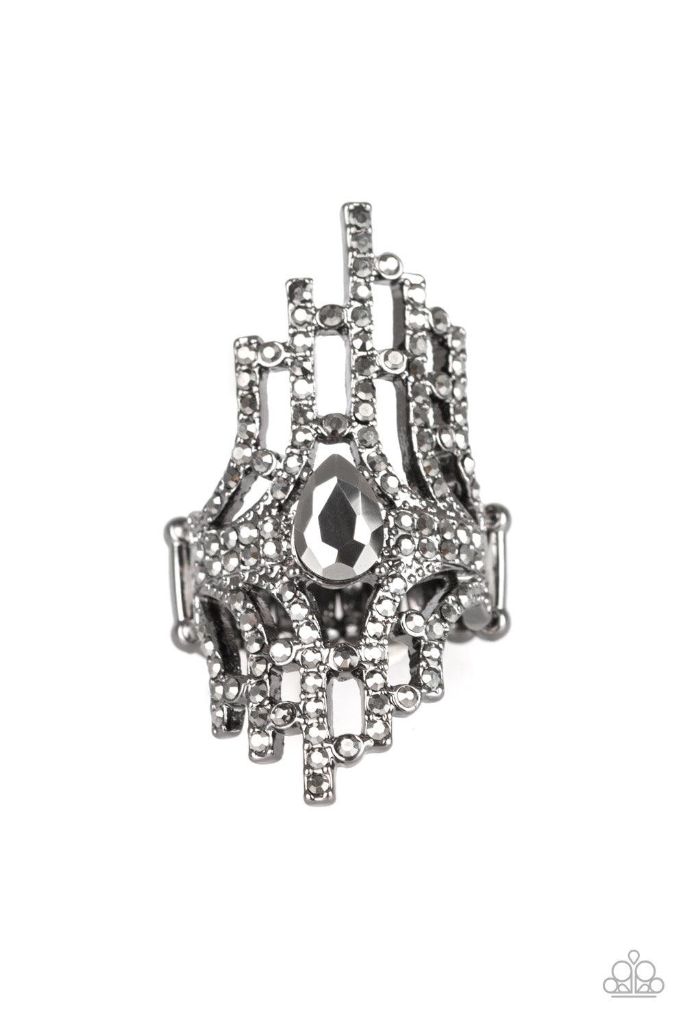 Modern Muse Black Ring -  Jewelry by Bretta