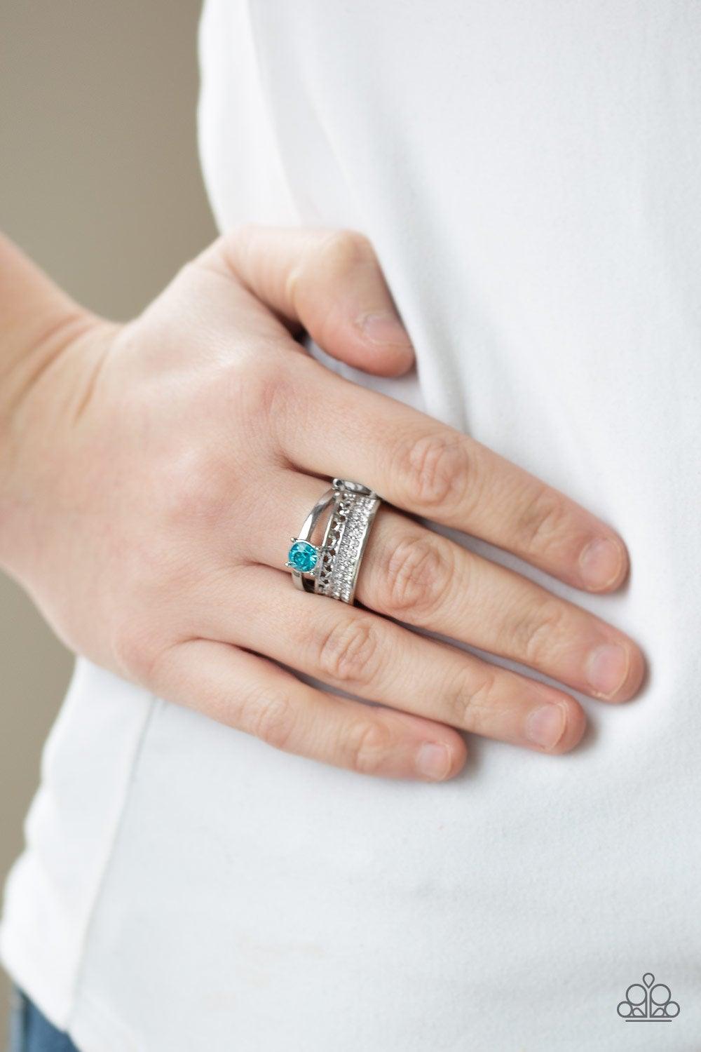 Paparazzi Accessories-The Overachiever - Blue Ring