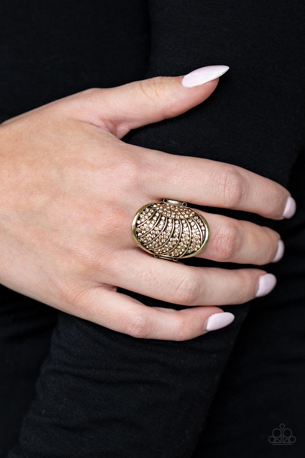 Paparazzi Accessories-Dazzle Daze - Brass Ring