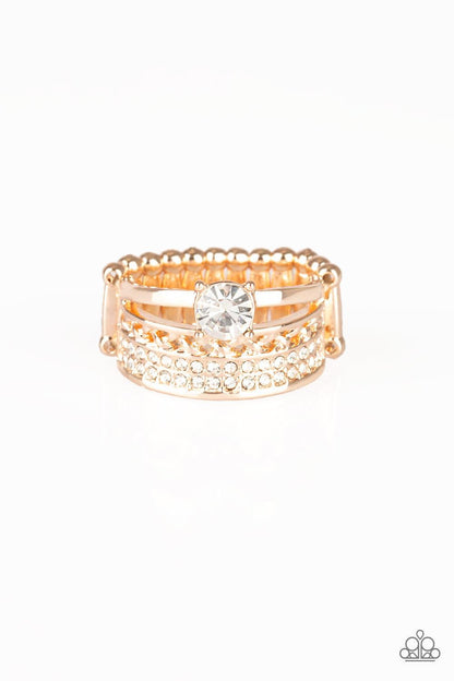 Paparazzi Accessories-The Overachiever - Rose Gold Ring