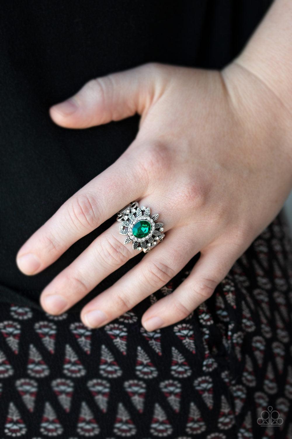 Paparazzi Accessories-Burn Bright - Green Ring