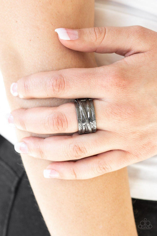 Paparazzi Accessories-Rise and Shine - Black Ring