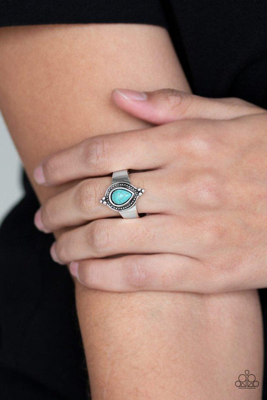 Mineral Minimalist Blue Ring - Jewelry by Bretta