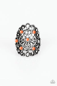 Paparazzi Accessories-Floral Fancies - Orange Ring