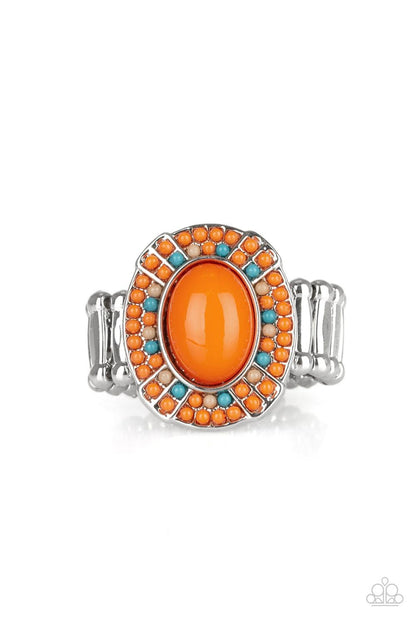 Paparazzi Accessories-Colorfully Rustic - Orange Ring