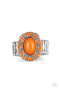 Paparazzi Accessories-Colorfully Rustic - Orange Ring