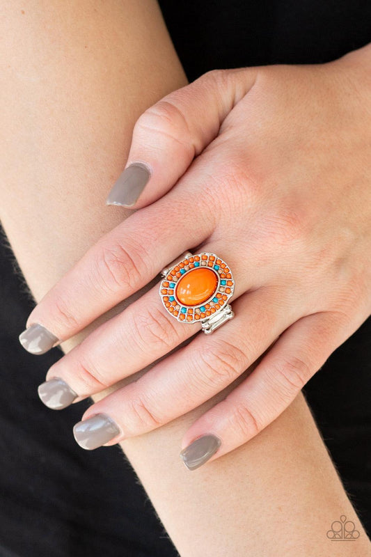 Paparazzi Accessories-Colorfully Rustic - Orange Ring