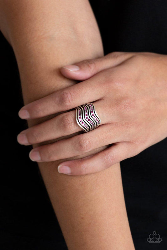 Paparazzi Accessories-Fashion Finance - Pink Ring