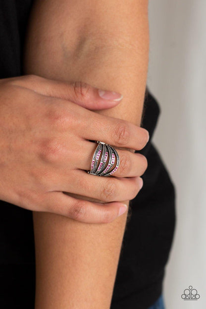 Paparazzi Accessories-Securing My Finances - Pink Ring