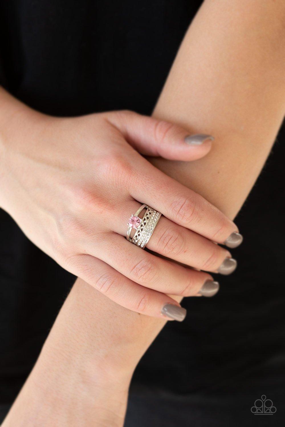 Paparazzi Accessories-The Overachiever - Pink Ring