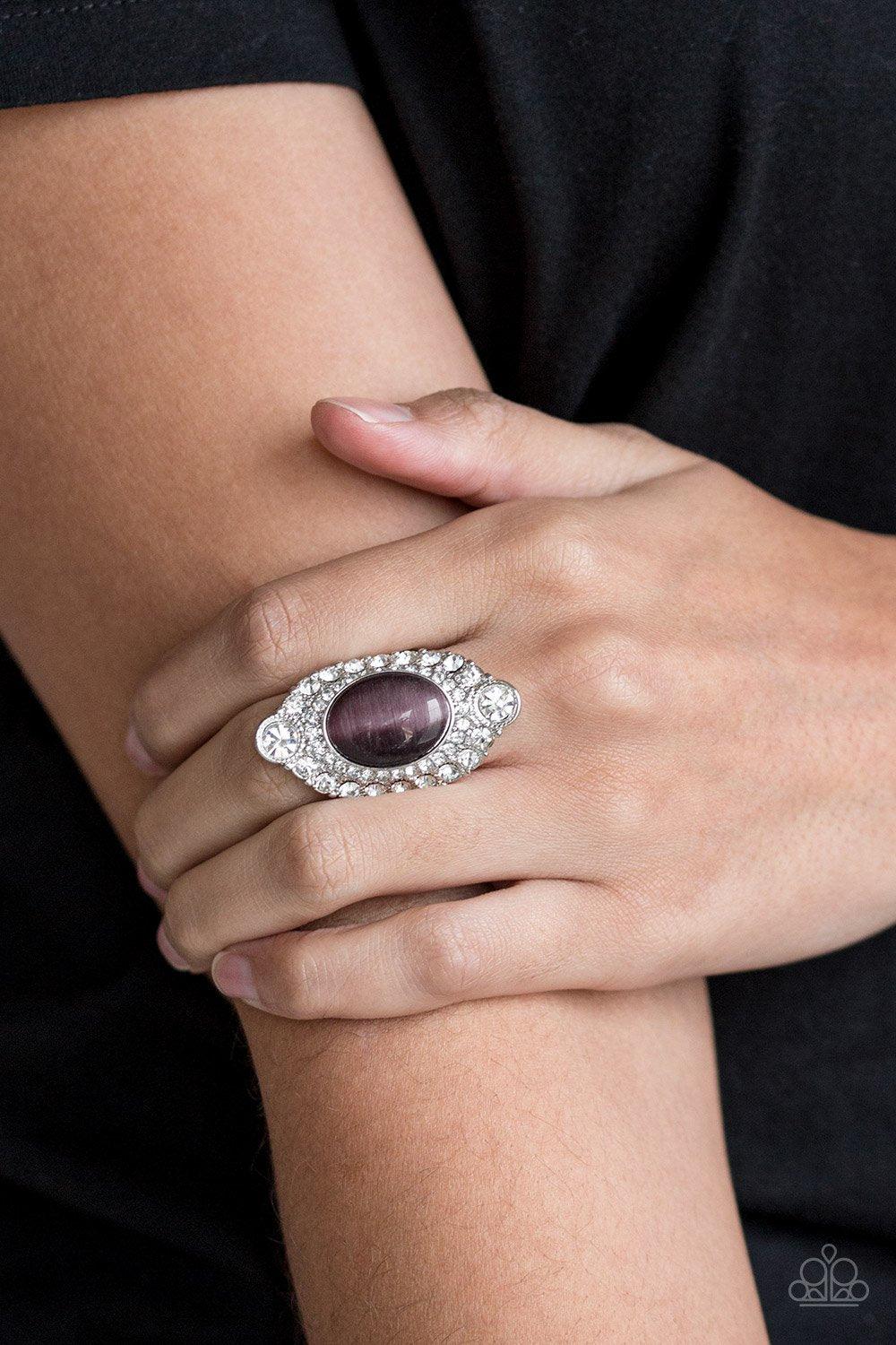 Paparazzi Accessories-Riviera Royalty - Purple Ring