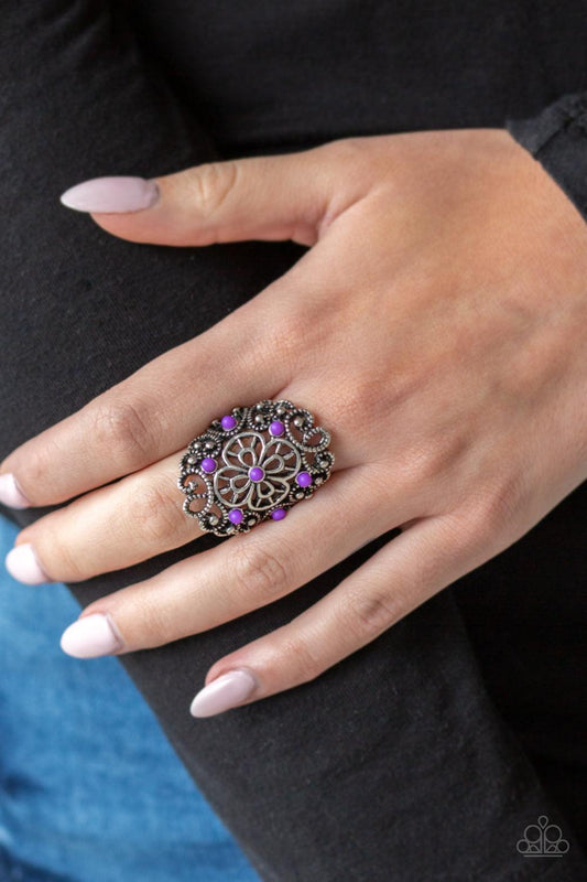 Paparazzi Accessories-Floral Fancies - Purple Ring