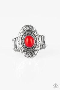 Paparazzi Accessories-Stone Fox - Red Ring