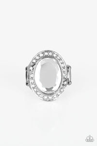 Paparazzi Accessories-Queen Scene - White Ring