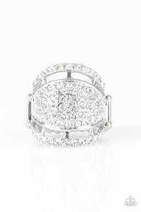 Paparazzi Accessories-The Seven-FIGURE Itch - White Ring