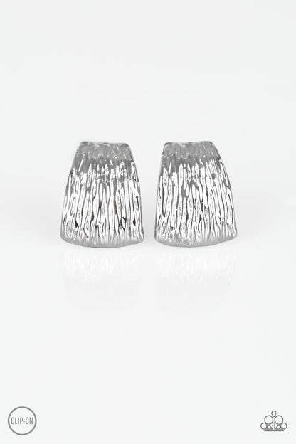 Paparazzi Accessories-Superstar Shimmer - Silver Earrings - jewelrybybretta
