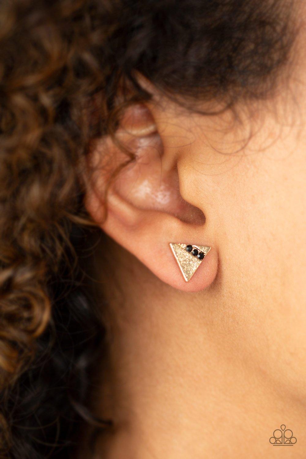 Pyramid Paradise Black Earrings - Jewelry by Bretta